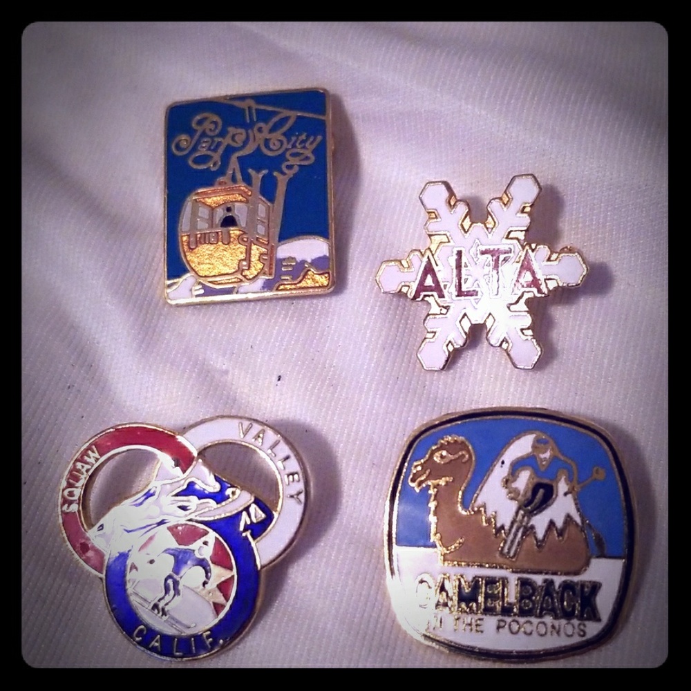 Ski resort lapel pins